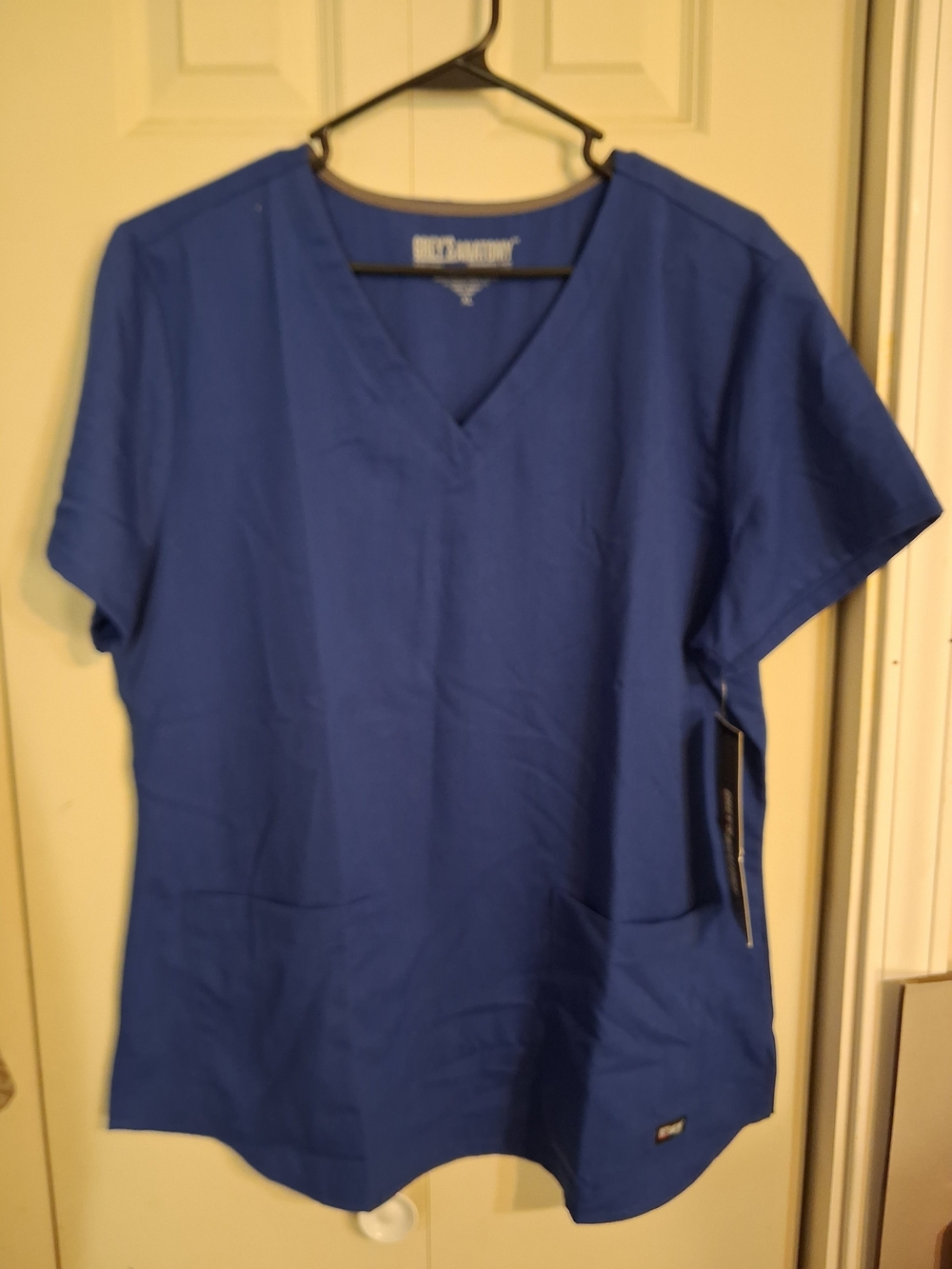 Grey's Anatomy Royal Blue V-Neck Short Sleeve Scrub Top